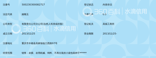 重庆新界线农资销售高家镇分公司