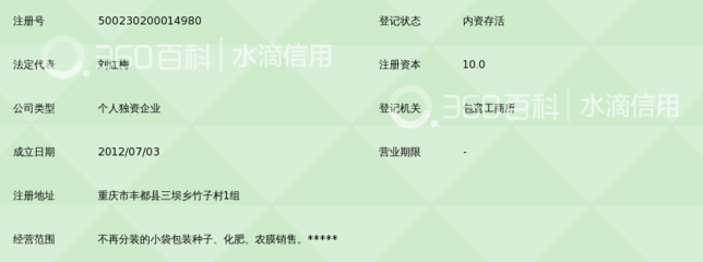丰都县竹子场农资经营店